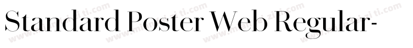 Standard Poster Web Regular字体转换